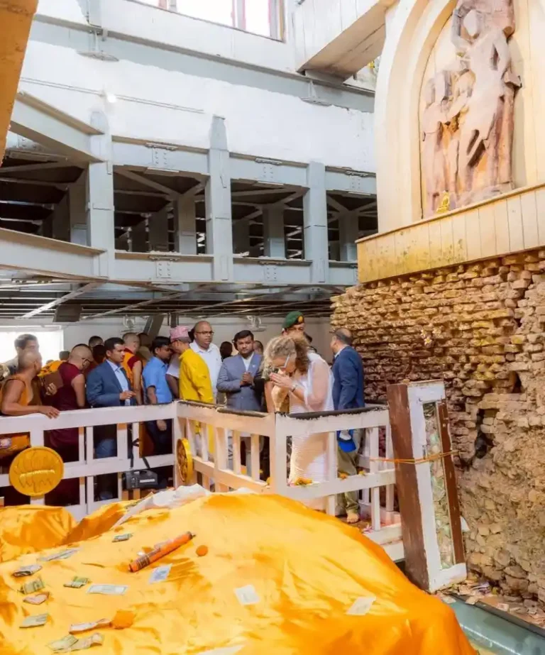 Buddha Jayanti celebration in Nepal, showing devotees at the temple.