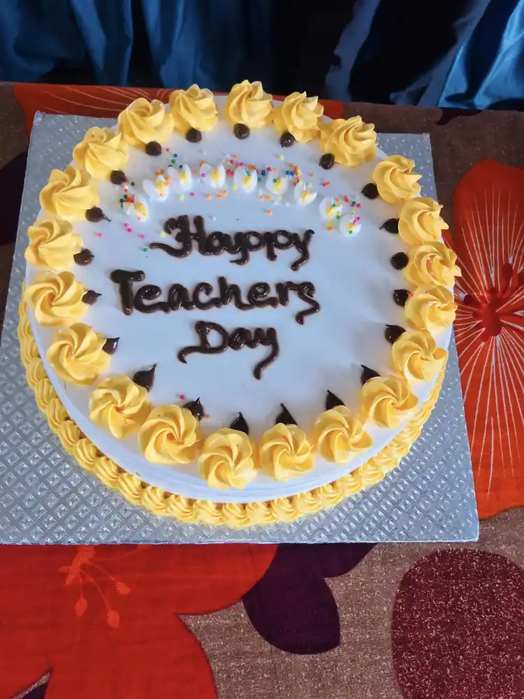 Teachers Day cake celebrating the knowledge and spirit of Guru Purnima in Nepal.
