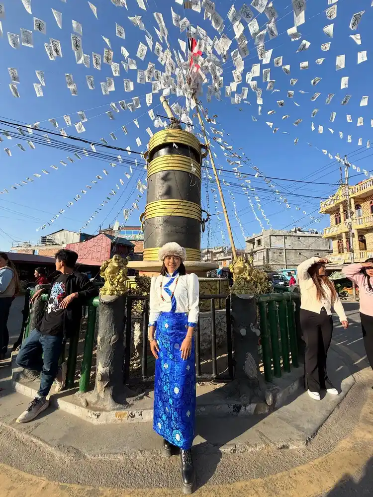 Festive scene during Sonam Loshar in Nepal, featuring local culture and decorations.