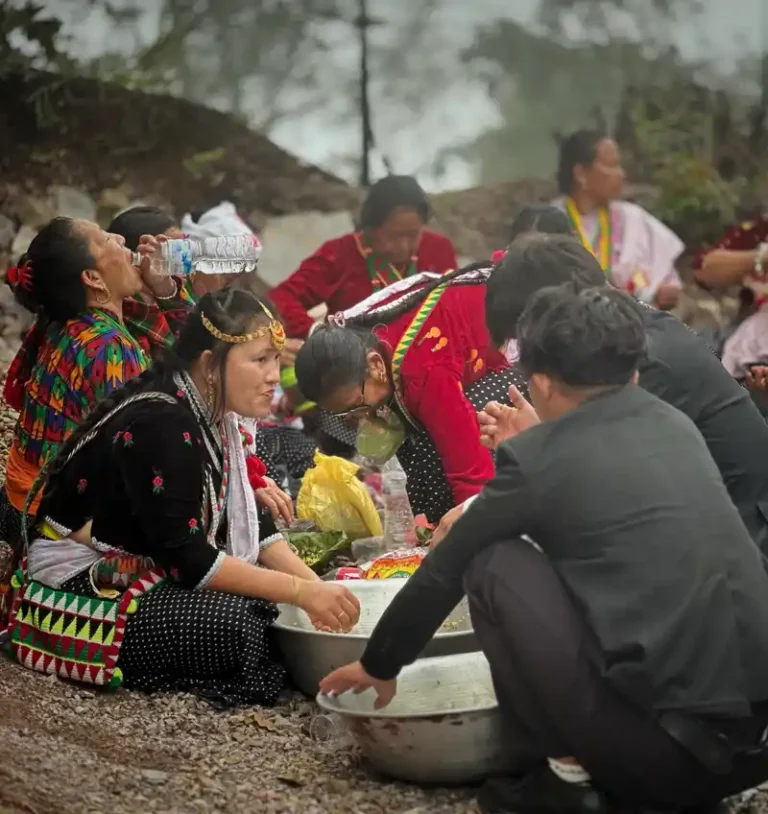 Kirat community participates in Udhauli Parva rituals during a traditional festival in Nepal.